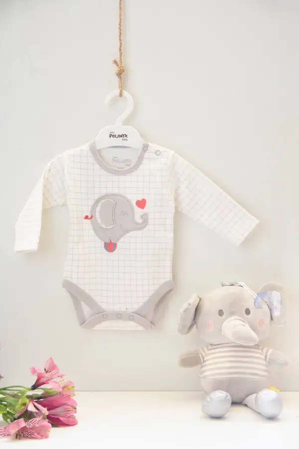 Poloniks-cotton-baby-coat-with-elephant-design2 لباس کودک
