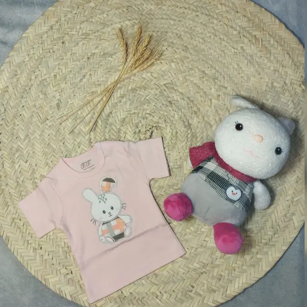 TiTi-rabbit-design-short-sleeve-baby-blouse1 بلوز بچه