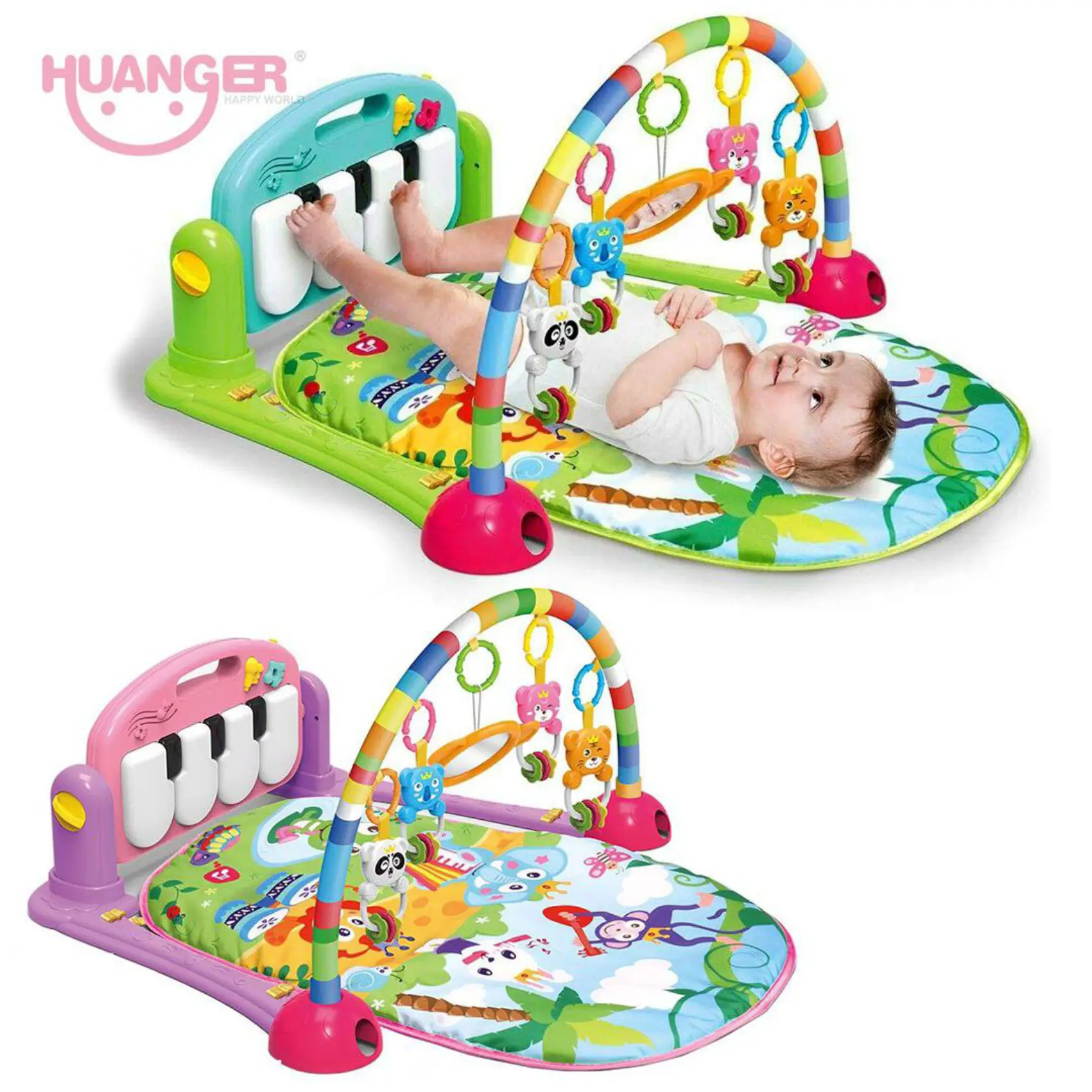 Hanger-piano-musical-game-mat-with-jungle-design4 تشک بازی بچه