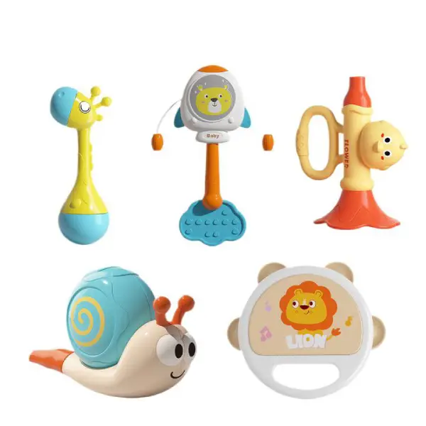 aiyingle-5-piece-boxed-rattle-and-teether-set جغجغه نوزاد