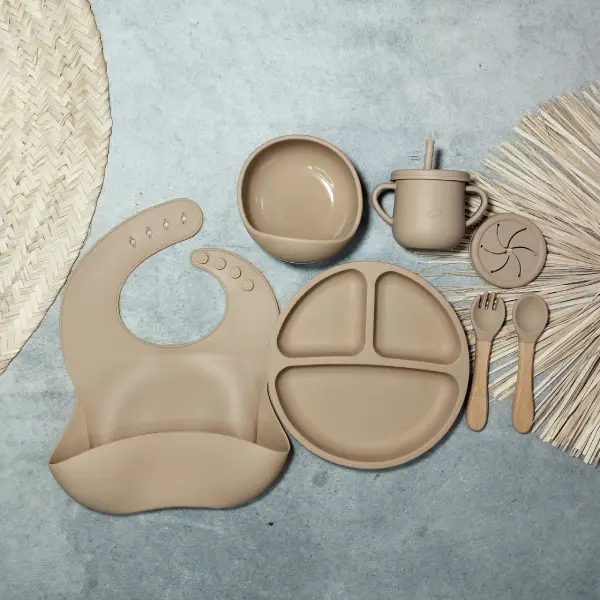7-piece-silicone-baby-dinnerware-set4 ست ظرف غذای بچه