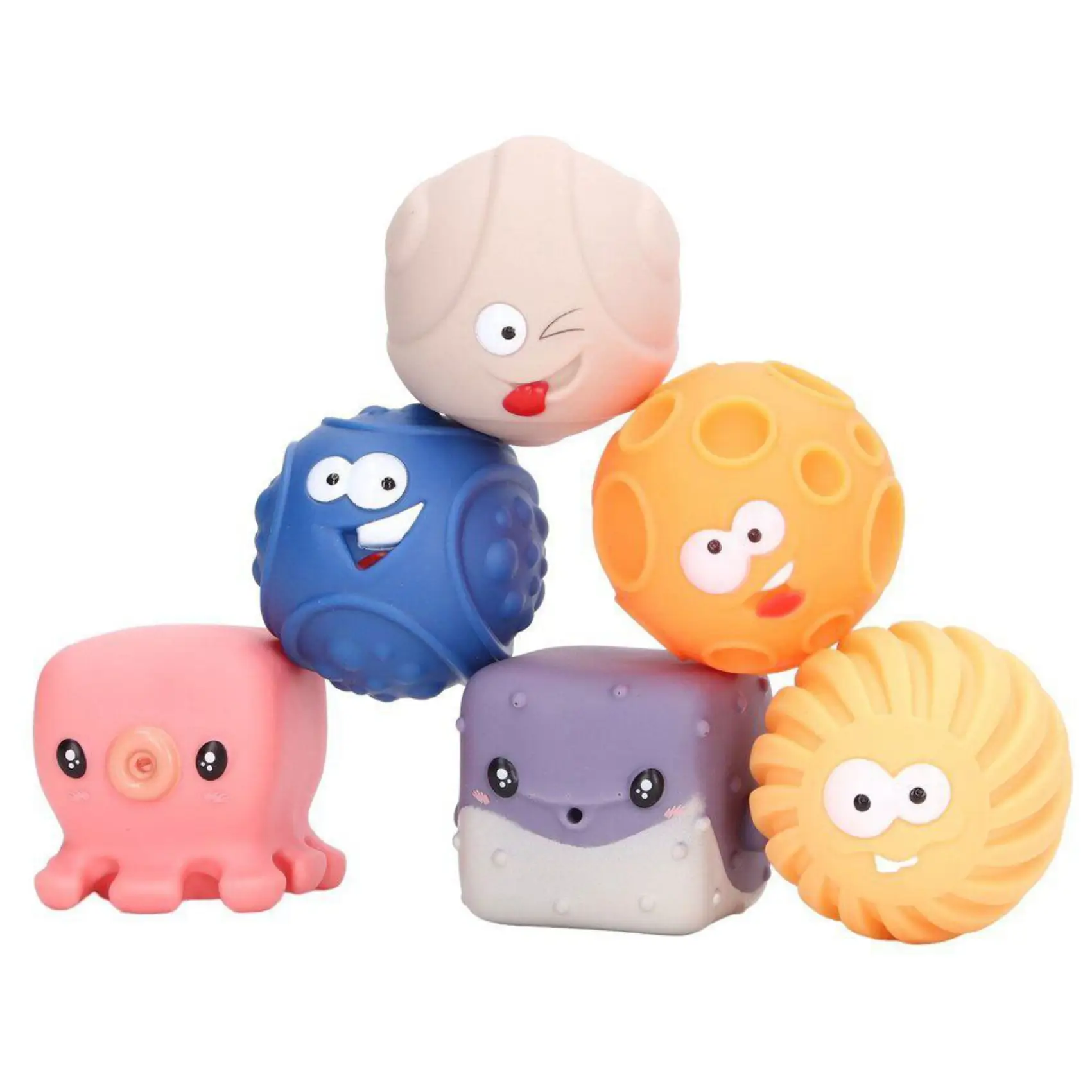 Soft-Baby-Sensory-Ball-and-Block-Puppet,-6-Pieces پوپت توپ