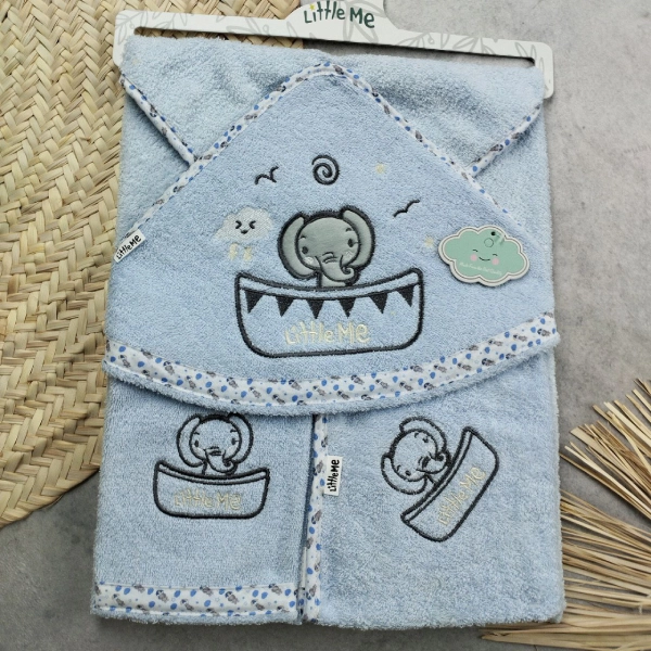 Little-May-Hooded-Baby-Wrap-Towel3 حوله نوزاد