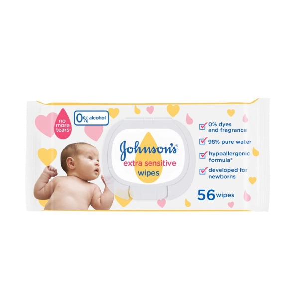 Johnson's-Baby-and-Toddler-Wet-Wipes-56-Count-Hypoallergenic دستمال مرطوب نوزاد