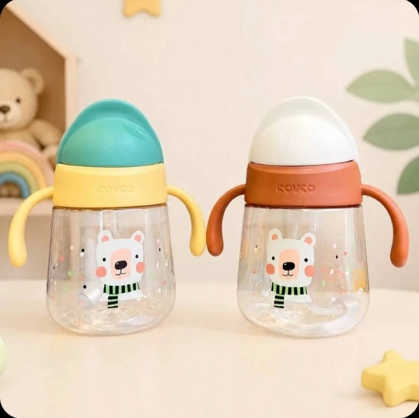 Rocco-baby-training-cup-with-straw,-bear-model,-300-ml3 لیوان آموزشی کودک