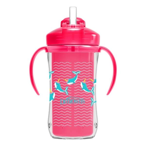 Dr.-Brown's-Baby-Drinking-Cup-with-Straw,-Pink2 لیوان آموزشی کودک
