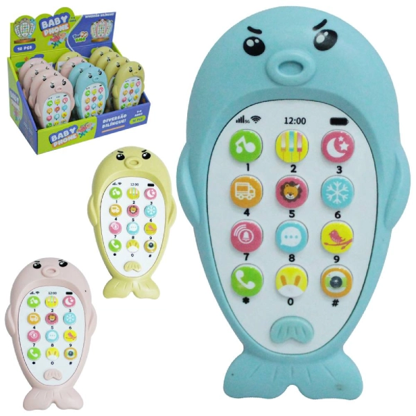 Dolphin-themed-musical-toy-phone-for-children1 موبایل موزیکال بچه