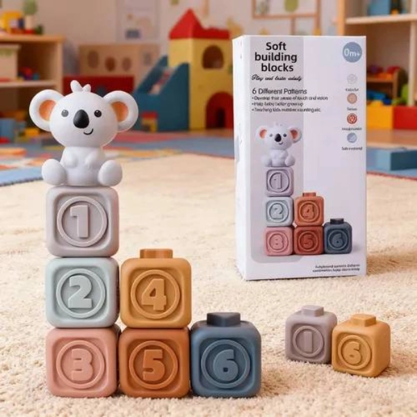 Koala-Sensory-Silicone-Block-for-Infants اسباب بازی نوزاد