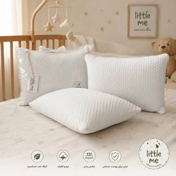 Little-May-Medical-Cotton-Baby-and-Child-Pillow1 بالش نوزادی
